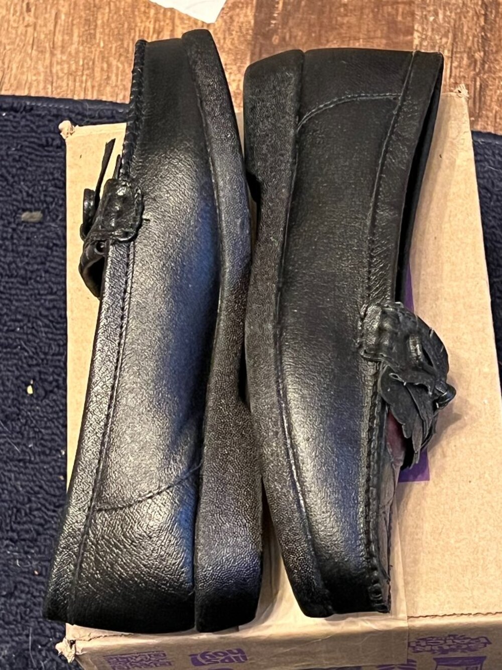 Basic Editions Women's Leather Moccasin - Size 8W - NO BOX. - Picture 4 of 4